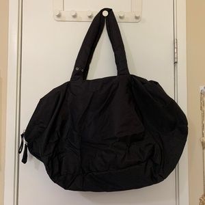 Black Nylon Urban Outfitters Overnight Bag